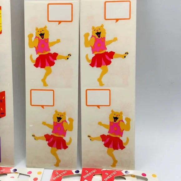 Vintage Sticker Sheet Lot Over 600 Individual Stickers Cat Jesus Pilgrim Fall - Picture 4 of 7